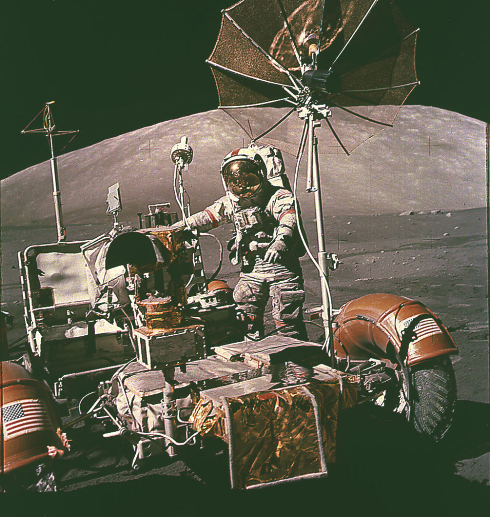 A Lunar Roving Vehicle (LRV) used on Apollo 17.